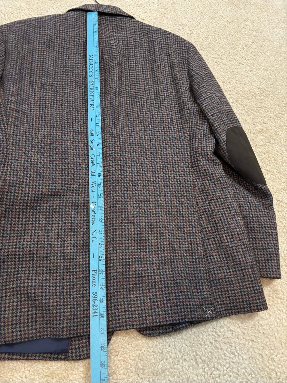 Jos A Bank Brr Comfort Slim Fit Blazer 46L Houndstooth Wool